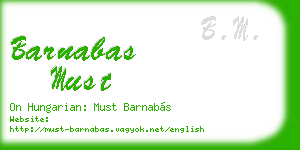 barnabas must business card